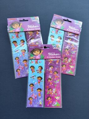 3/$25💙Nickelodeon Dora The Explorer 2012 Sticker Strips- 3 Packs